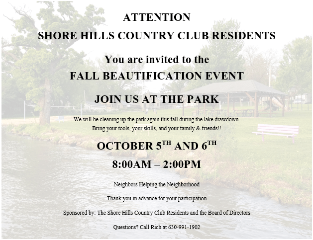 fall beautification event flyer